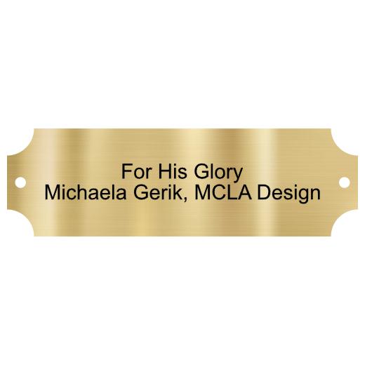 Brass Plate, 3.25″ x 1″, with screw holes