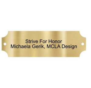 Brass Plate, 3.25″ x 1″, with screw holes