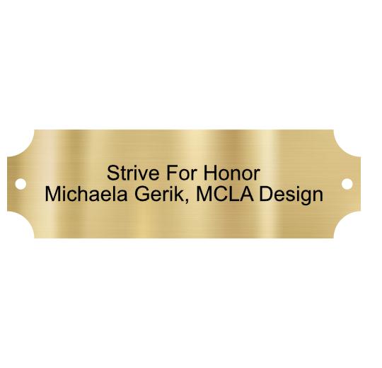 Brass Plate, 3.25″ x 1″, with screw holes
