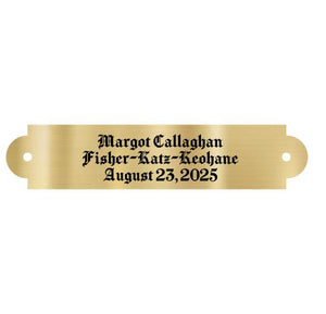 Brass Plate, 3.5&#34; x .75&#34;, with screw holes