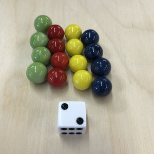 Game Marbles w/ Die – Woodshed Gifts