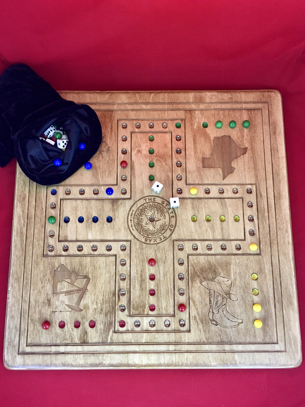 Finished Wahoo Board w/ Game Pieces